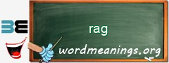 WordMeaning blackboard for rag